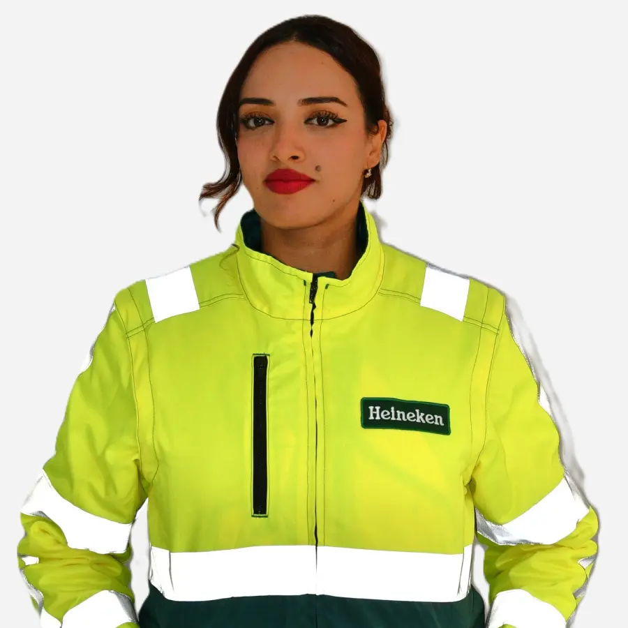 High-visibility jacket produced in Tunisia